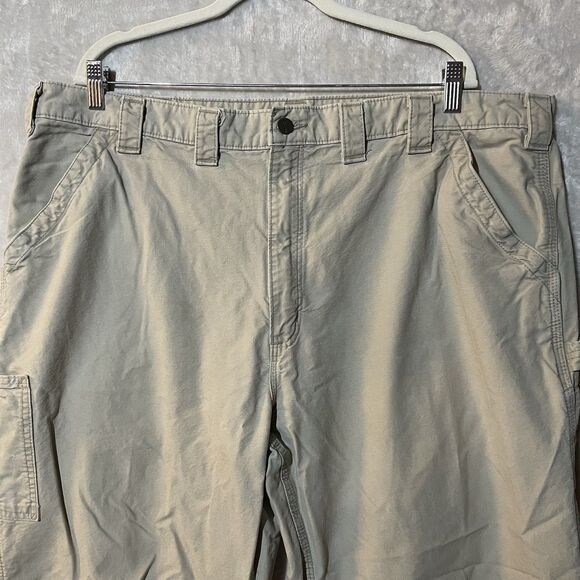 Carhartt Cargo Carpenter Pants B151 TAN Original Dungaree Fit Mens 44/30 - Picture 2 of 16